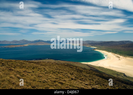 Northton-Scarista Strand auf der Insel Harris von Toe Kopf. Isle of Lewis, äußeren Hebriden, Schottland. Blick nach Norden. Stockfoto