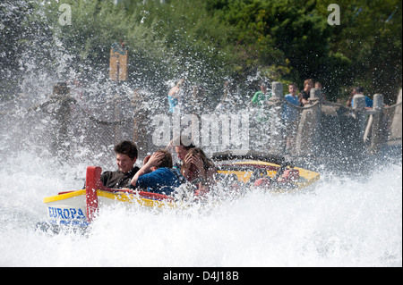 Rusr, Deutschland, Wasser-Achterbahn im Europa-Park Rust Stockfoto