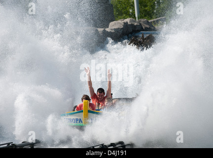 Rusr, Deutschland, Wasser-Achterbahn im Europa-Park Rust Stockfoto