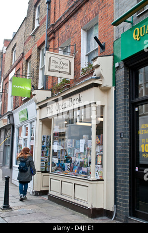 Das aufgeschlagene Buch Buchhandlung, Richmond upon Thames, London, UK Stockfoto