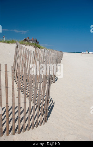 STRANDHAUS AUF DÜNEN ATLANTIK STRAND AMAGANSETT SUFFOLK COUNTY LONG ISLAND NEW YORK STATE USA Stockfoto