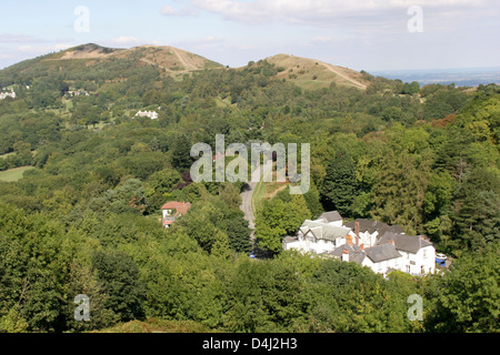 Malvern Hills Blick nördlich von Herefordshire Beacon Worcestershire England UK Stockfoto