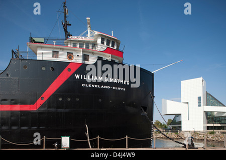 DAMPFSCHIFF WALTER MATHER WATERFRONT KAI DOWNTOWN CLEVELAND OHIO USA Stockfoto