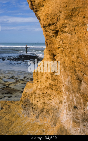 Angler Urquhart Bluff in der Nähe von Aireys Inlet große Coastal Road Victoria Australien Stockfoto