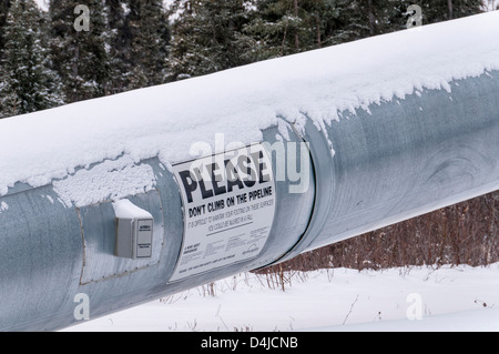 Alaska-Pipeline. Dalton Highway Haul Road, Coldfoot, Alaska. Stockfoto