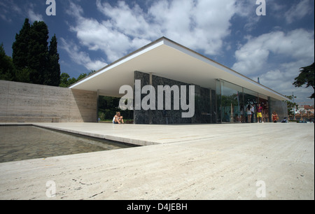 Barcelona, Spanien, Barcelona-Pavillon des Architekten Mies van der Rohe Stockfoto