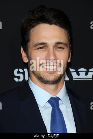 Los Angeles, Kalifornien, USA. 14. März 2013. James Franco kommt bei der Filmpremiere für "Spring Breakers' im Arclight Kino Hollywood.  Bildnachweis: Sydney Alford / Alamy Live News Stockfoto