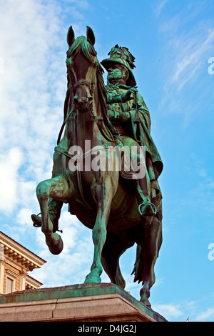 Reiterstatue von Feldmarschall Fürst Karl Philipp zu Schwarzenberg in Schwarzenberg findet in Wien, Österreich Stockfoto