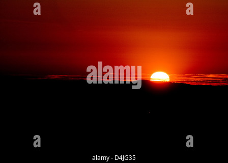 Sonnenuntergang in Aarhus V, Dänemark Stockfoto