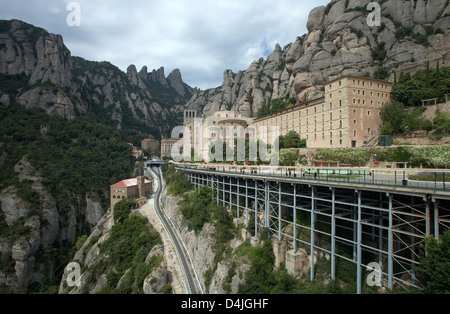Monistrol de Montserrat, Spanien, das Benediktinerkloster Santa Maria de Montserrat Stockfoto