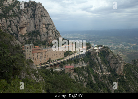 Monistrol de Montserrat, Spanien, das Benediktinerkloster Santa Maria de Montserrat Stockfoto