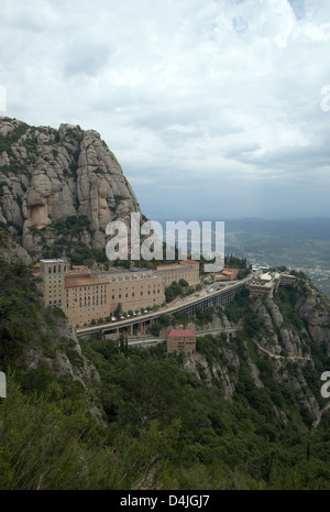 Monistrol de Montserrat, Spanien, das Benediktinerkloster Santa Maria de Montserrat Stockfoto