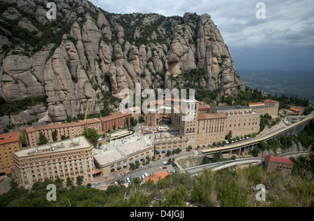 Monistrol de Montserrat, Spanien, das Benediktinerkloster Santa Maria de Montserrat Stockfoto
