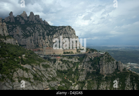 Monistrol de Montserrat, Spanien, das Benediktinerkloster Santa Maria de Montserrat Stockfoto