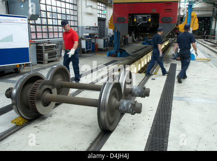 Berlin, Deutschland, Radsätze der Berliner S-Bahn Stockfoto