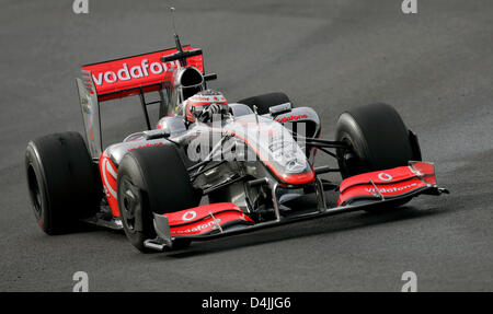 Finnische Formel-1-Pilot Heikki Kovalainen McLaren Mercedes während Testfahrten in Jerez De La Frontera, Spanien, 10. Februar 2009 abgebildet. Foto: Felix Heyder Stockfoto