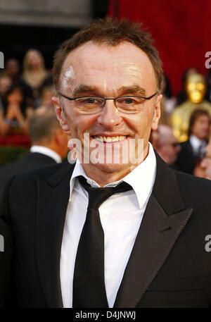 Britischer Regisseur Danny Boyle kommt auf dem roten Teppich für den 81. Academy Awards im Kodak Theatre in Hollywood, Kalifornien, USA, 22. Februar 2009. Boyle gewann den Oscar als bester Regisseur für seinen Film? Slumdog Millionär?. Zu Ehren der Academy Awards, im Volksmund bekannt als die Oscars, Exzellenz im Kino. Foto: Hubert Boesl Stockfoto