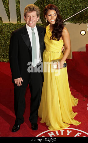 US-Sängerin Alicia Keys kommt in der Vanity Fair Oscar Party im Sunset Towers in Los Angeles, CA, United Statess, 22. Februar 2009. Foto: Hubert Boesl Stockfoto