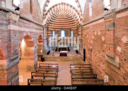 Italien Piemont Albugnano Abbazia Santa Maria di Vezzolano Kirche Stockfoto