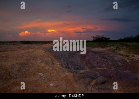 Einbruch in Sarigua Nationalpark, Herrera Provinz, Republik Panama. Stockfoto