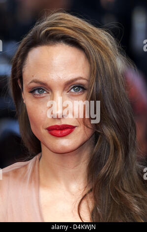 US-Schauspielerin Angelina Jolie kommt für die Weltpremiere des Films? Inglorious Basterds? bei den 62. Filmfestspielen in Cannes, Frankreich Mai 20. 2009. Foto: Hubert Boesl Stockfoto