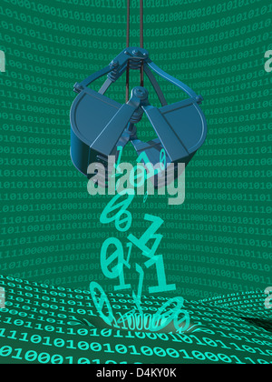 Abbildung mit Data-Mining von Computerinformationen Stockfoto