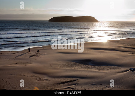 Ein Sonnenuntergang am Strand, Küste von Oregon, USA Stockfoto