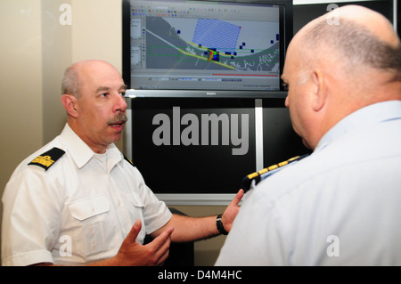 Coast Guard Sector New Orleans Gastgeber polnischen Grenzschutz Kommandant Stockfoto