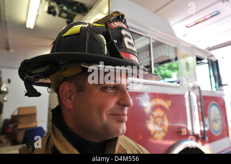 Küstenwache führt Brandschutzübung Stockfoto