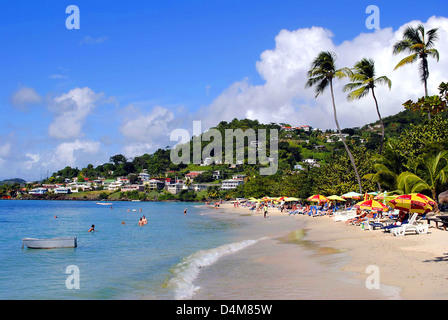 Grand Anse Strand in Grenada Stockfoto