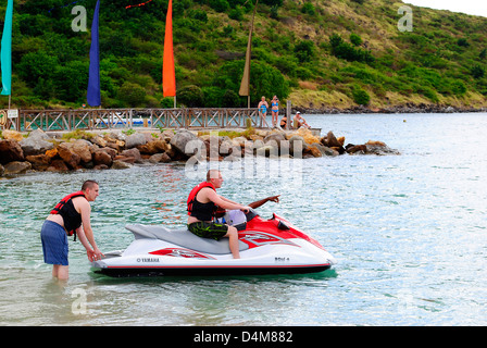 Jet-Ski in St. Kitts Stockfoto