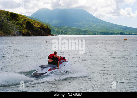 Jet-Ski in St. Kitts Stockfoto