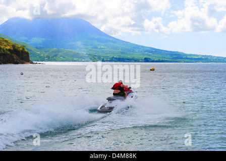 Jet-Ski in St. Kitts Stockfoto