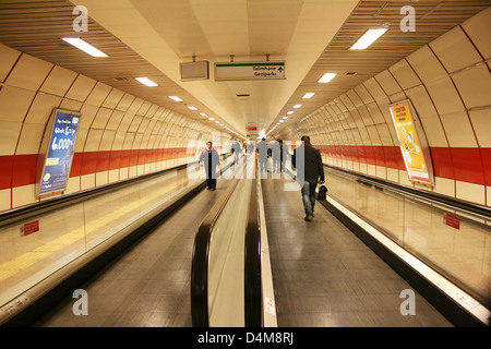 Ein Blick vom Taksim Metro Station in Istanbul, Türkei Stockfoto