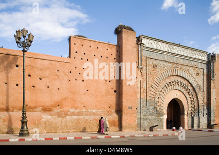 Afrika, Marokko, Marrakesch, Bab Agnaou Tor Stockfoto