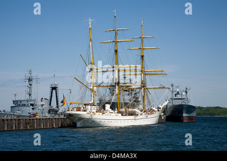 Kiel, Deutschland, die Gorch Fock im Hafen von Kiel Stockfoto