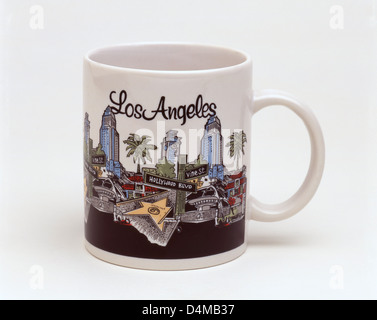 Souvenir-Becher Los Angeles, Hollywood, Los Angeles, California, Vereinigte Staaten von Amerika Stockfoto