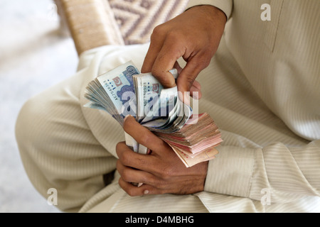 Hamzomahar, Pakistan, Zahltag für Arbeitnehmer Stockfoto