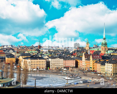 Blick auf Altstadt in Stockholm - Schweden Stockfoto