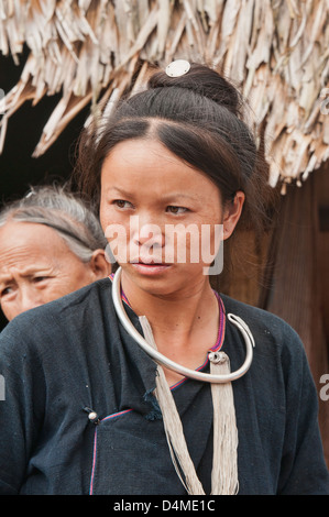 Porträt einer Frau, Luang Nam Tha, Laos Lanten Stockfoto