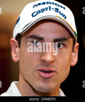 Adrian Sutil an der Grand-Prix-Frühstück, Krone, Melbourne, 16. März 2013. Stockfoto