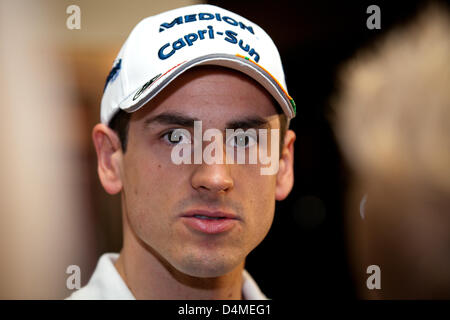 Adrian Sutil an der Grand-Prix-Frühstück, Krone, Melbourne, 16. März 2013. Stockfoto