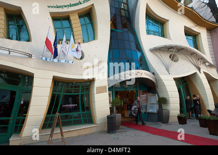 Sopot, Polen, dem schiefen Häuschen Krzywy domek Stockfoto