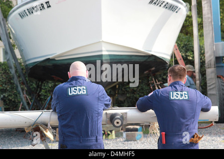 Trockendock-Inspektion Stockfoto