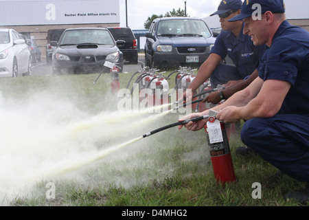 Veraltete Feuerlöscher Stockfoto