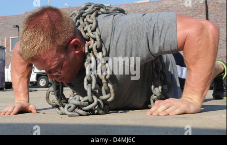 Niedergedrückt Stockfoto