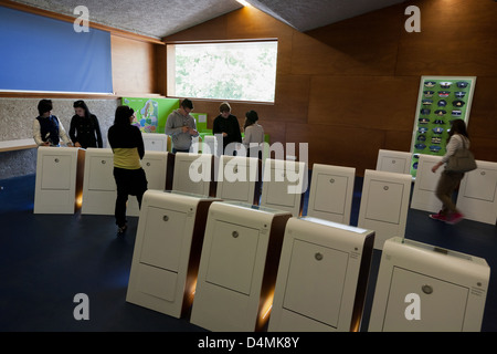 Schengen, Luxemburg oder Schule Klasse besuchten das Museum Europaeische Stockfoto