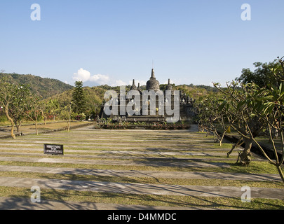 in einem Tempel von Bali Borobudur Stockfoto