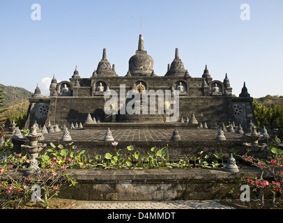 in einem Tempel von Bali Borobudur Stockfoto