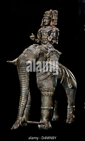 Ayyanar Thogur, Thanjavur 14. Jahrhundert AD Höhe 57 cm Indien Hindu Saivite Bronze Stockfoto